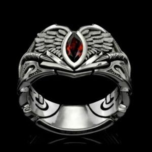 Cubic Zirconia Viking Ring Men Hip Hop Punk Style